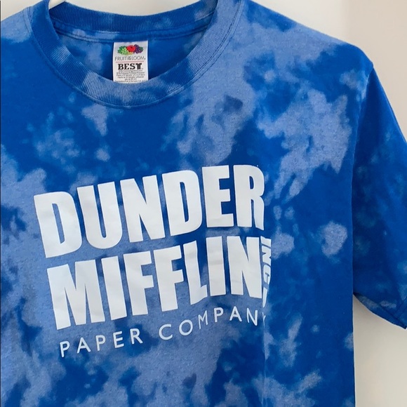 Hand dyed Dunder Mifflin T-shirt - Picture 2 of 7